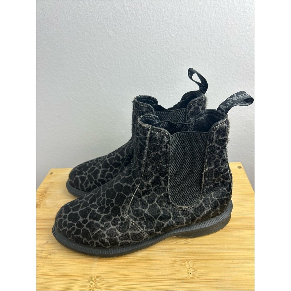 Dr. Martens Flora Animal Print Chelsea Boots Oil Acid Petrol Alkali Resistant 7 View 3
